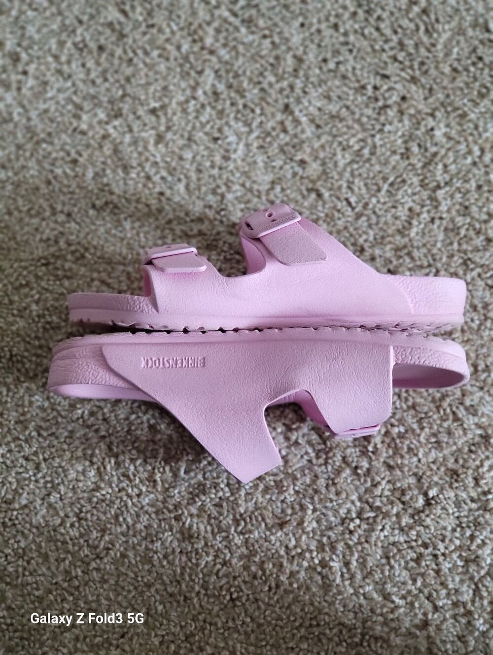 ♥️EUC♥️ Birkenstock Kids Light Pink EVA Two-Strap Slide Sandals - Picture 7 of 10